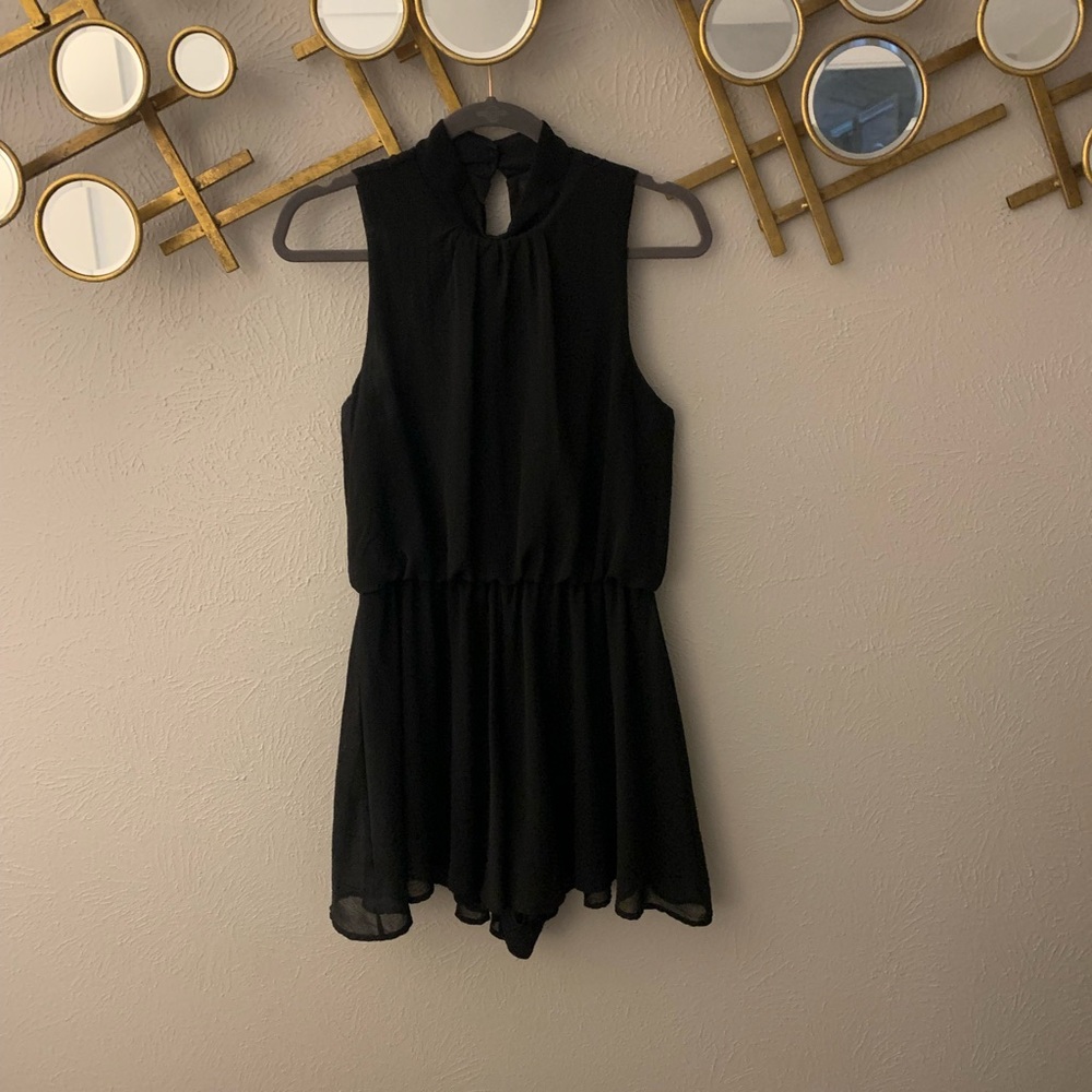 Black Chiffon Romper